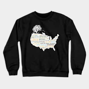 All 59 US National Parks T-Shirt Crewneck Sweatshirt